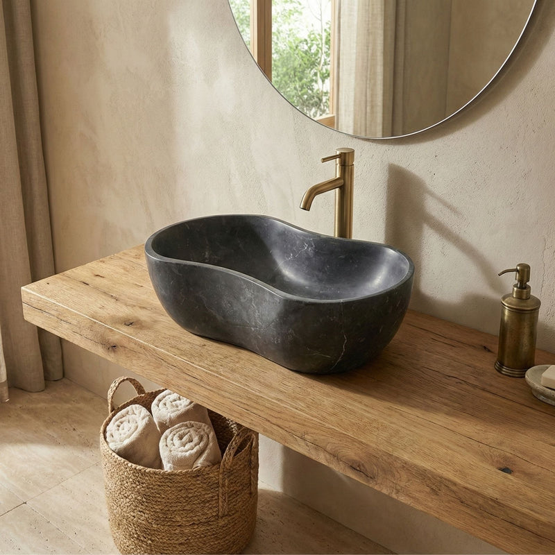 Bathroom Vessel Sink With Wavy Design by HouseOfZazla