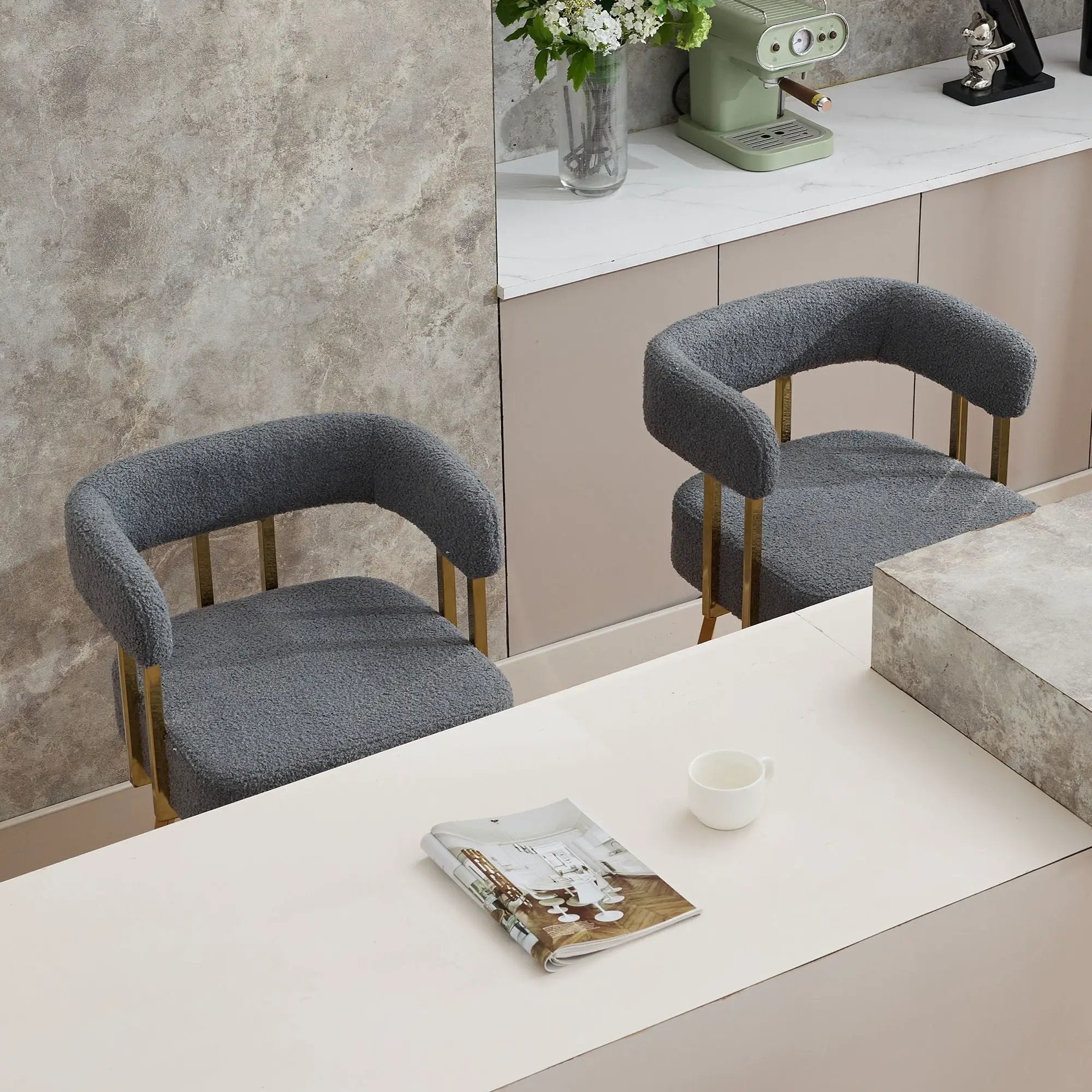 Decorative Upholstered Side Chair For Living Room (Set of 2) by HouseOfZazla