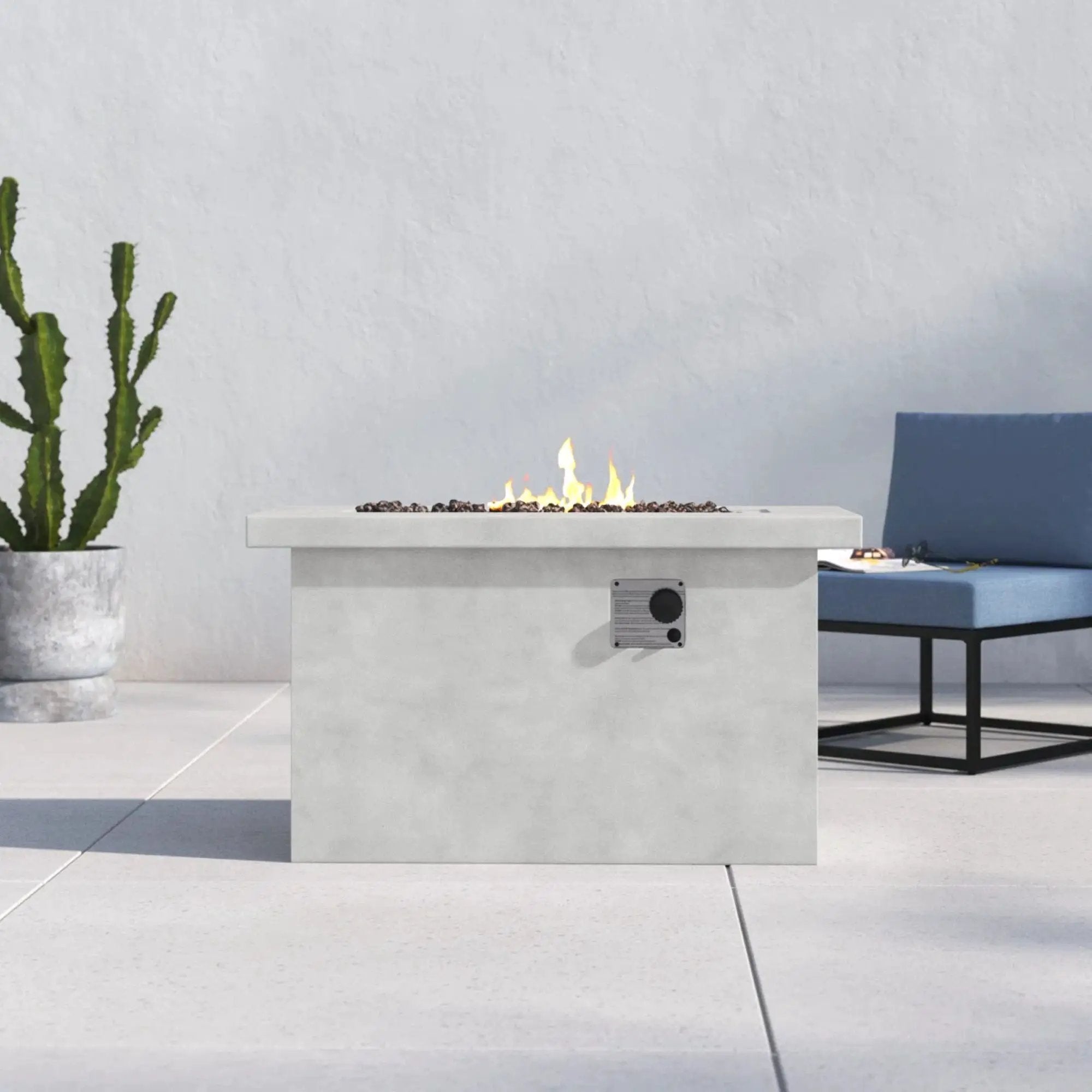 Propane / Gas Outdoor Fire Pit Table Durable Construction by Unique Piece Furniture