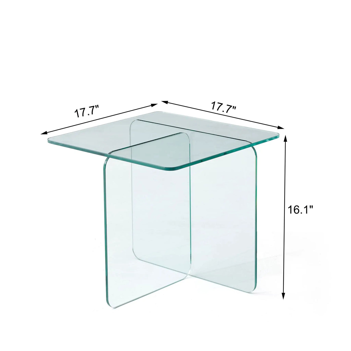 Modern Transparent Tempered Glass Sidetable by HouseOfZazla