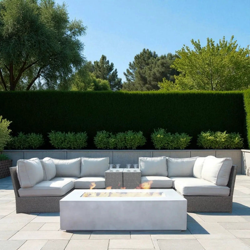 Outdoor Elegance Conversation Set With Fire Pit by Unique Piece Furniture