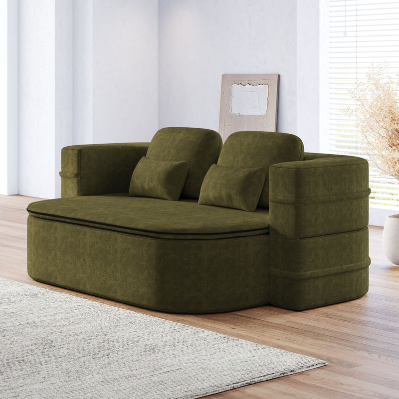 2 In 1 Foldable Sofa Bed With Multi Functional Blanket, Floor Lounge Sofa by HouseOfZazla