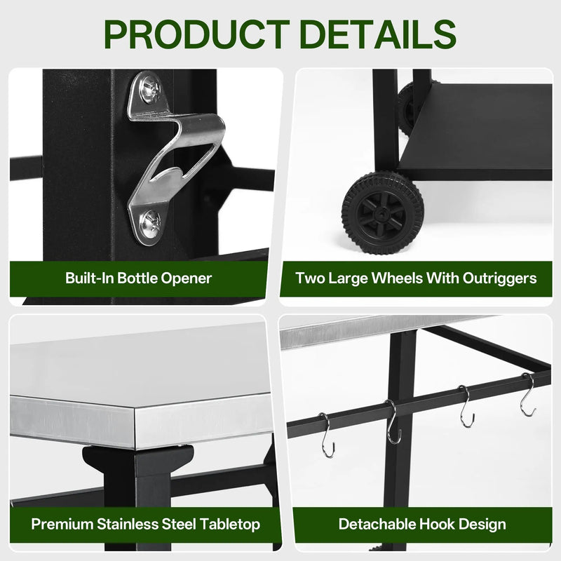 2-Tier Outdoor Grill Cart by HouseOfZazla