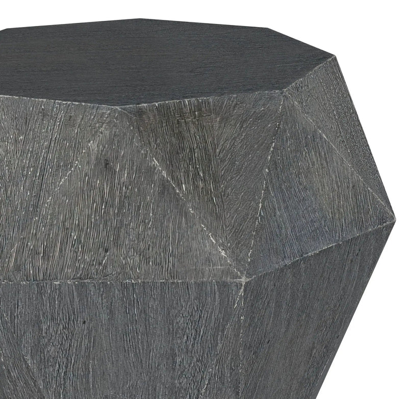 Jacinto Octagonal Solid Mango Wood Side Table Grey by Unique Piece Furniture