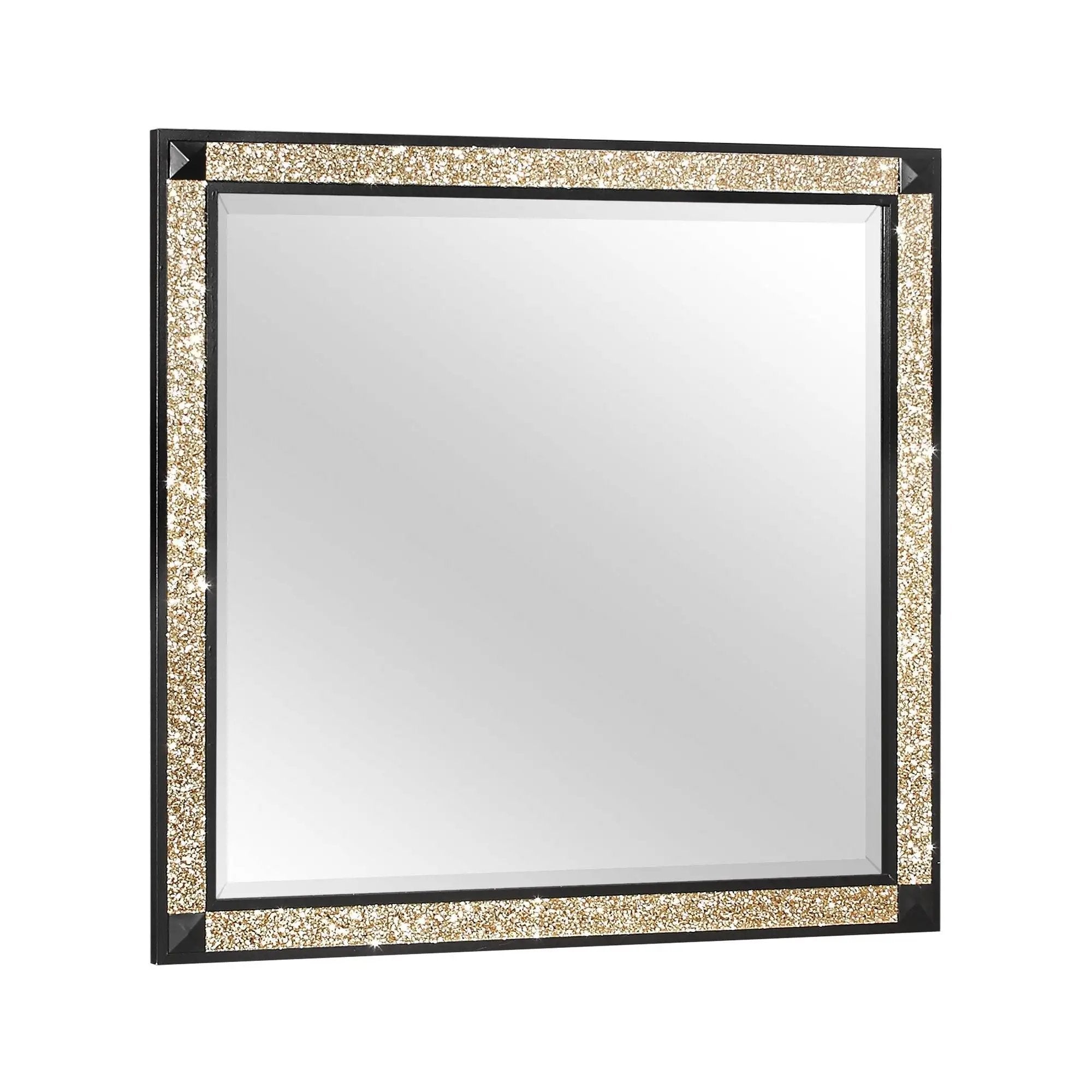 Lively - Mirror With Glitter Detail - Black by Unique Piece Furniture