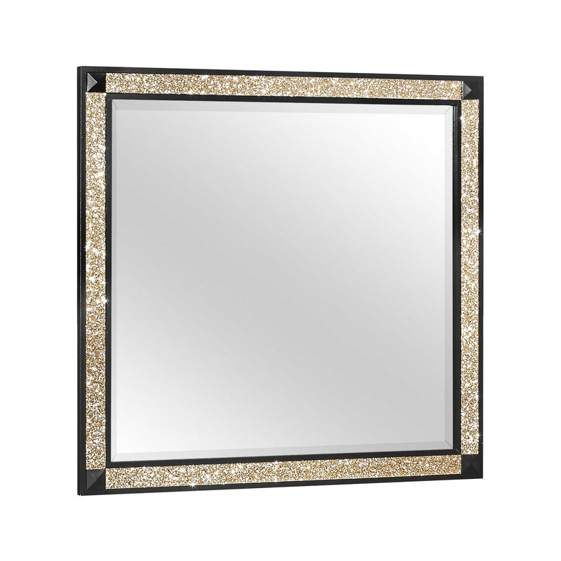 Lively Mirror With Glitter Detail - Black, photo 5 of 5