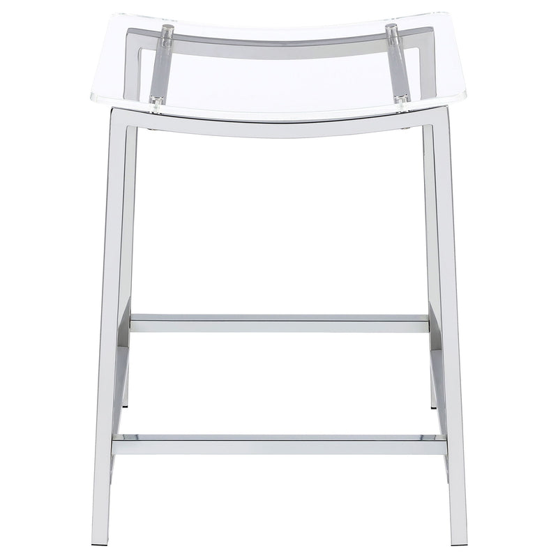 Staten - Backless Counter Stool (Set of 2) - Chrome