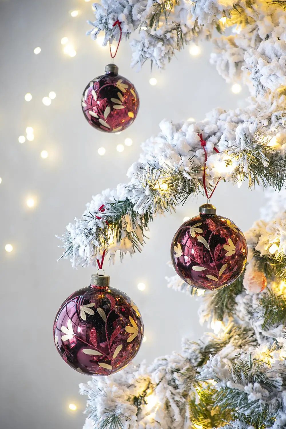 Christmas Ball Glass Decorative Hanging Ball Christmas Tree Ornaments, For Holiday Party Decorations by HouseOfZazla