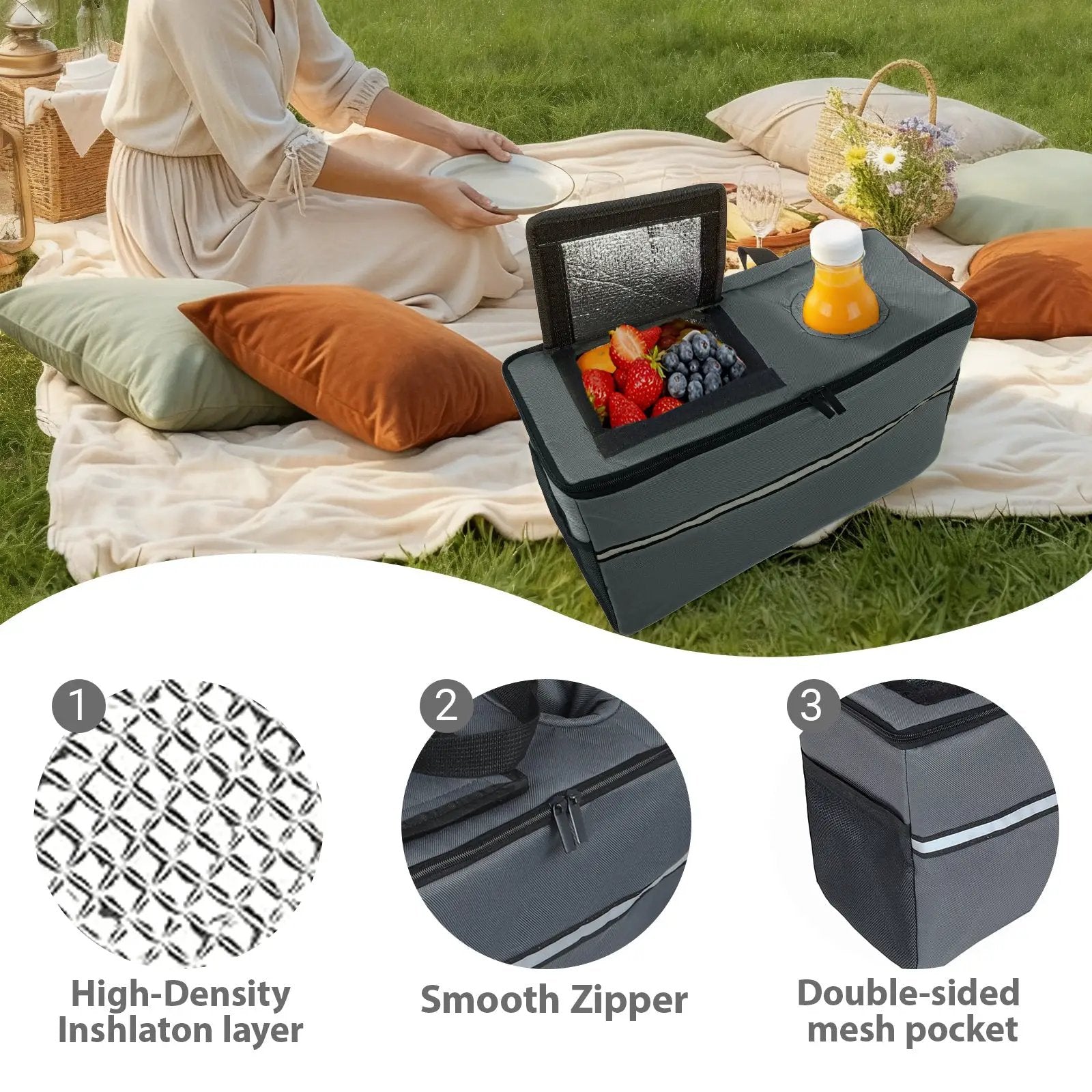 3-in-1 Folding Wagon Cart with Bench Seat & Storage by HouseOfZazla