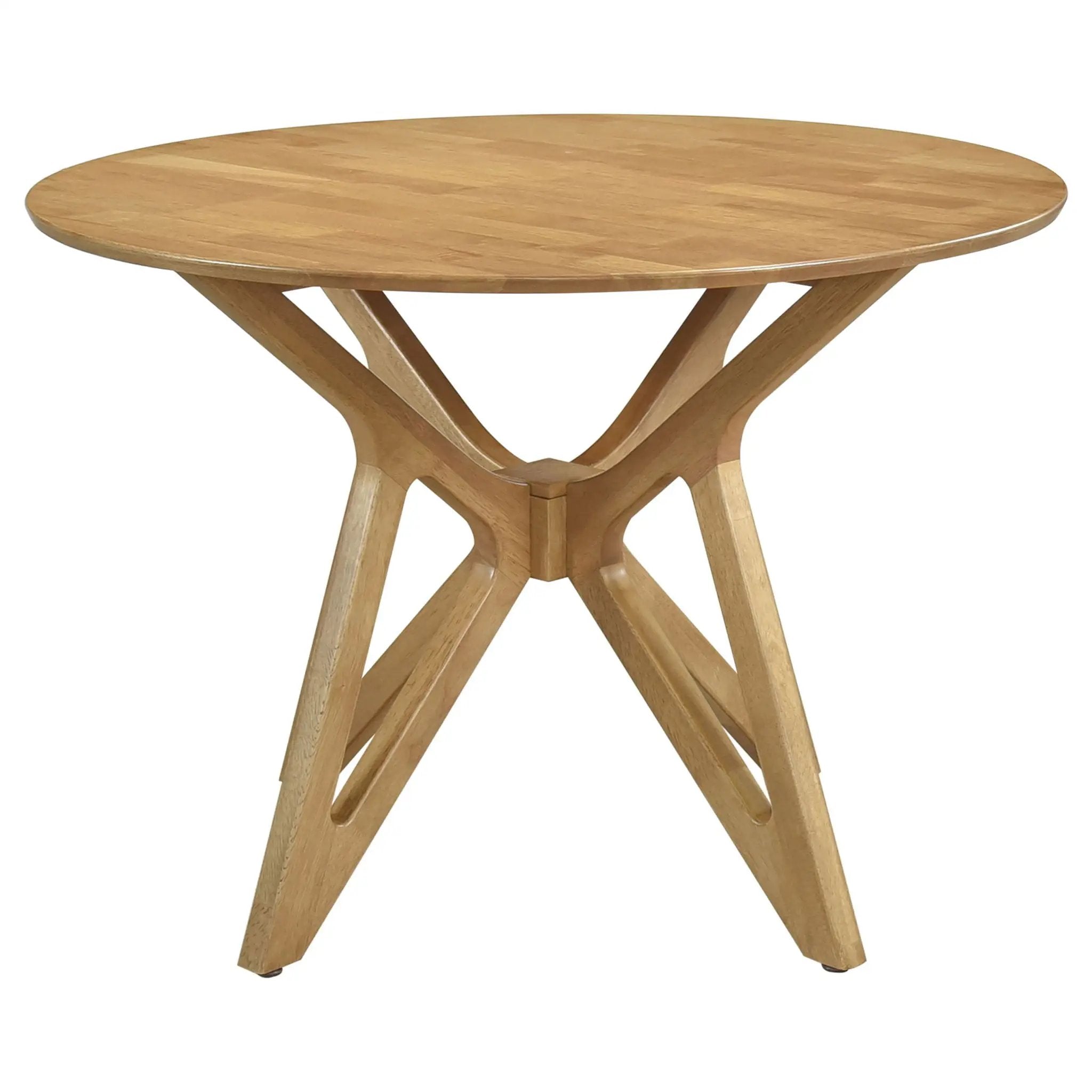 Elowen Round 42-inch Solid Wood Dining Table Light Walnut by Unique Piece Furniture