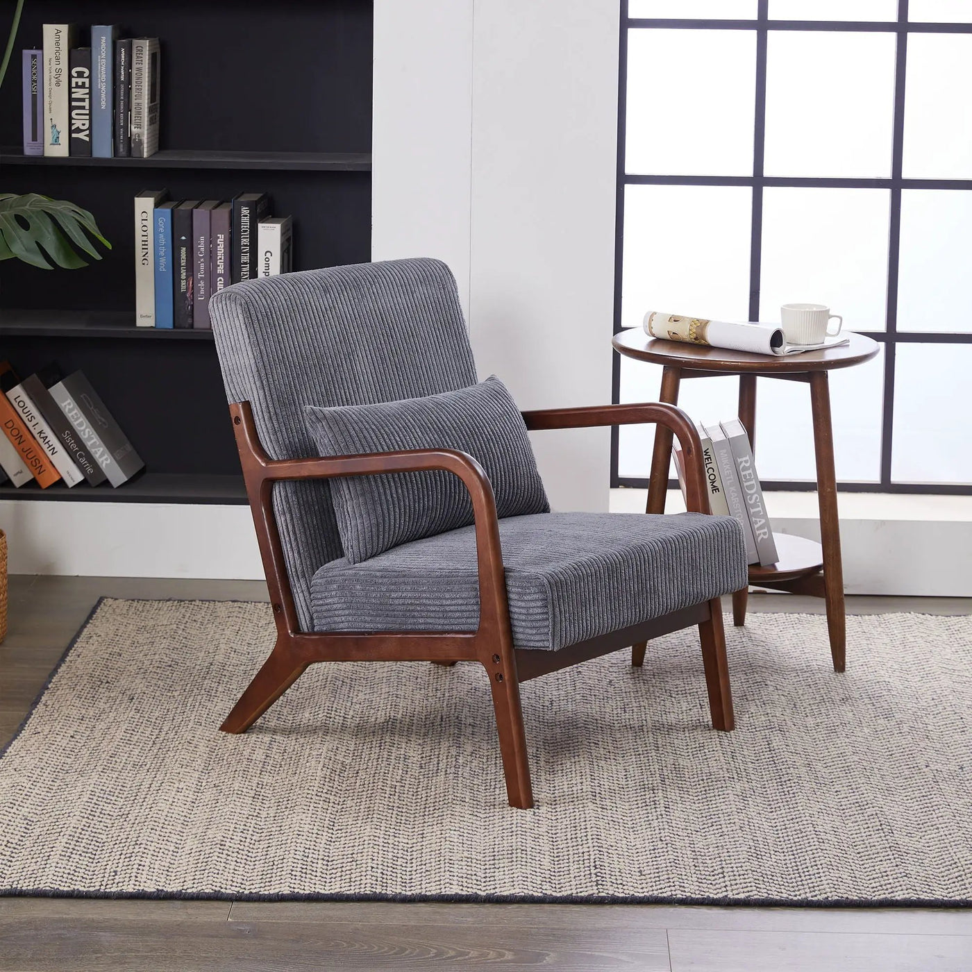 Accent Chair With Pillow And Wood Frame by HouseOfZazla