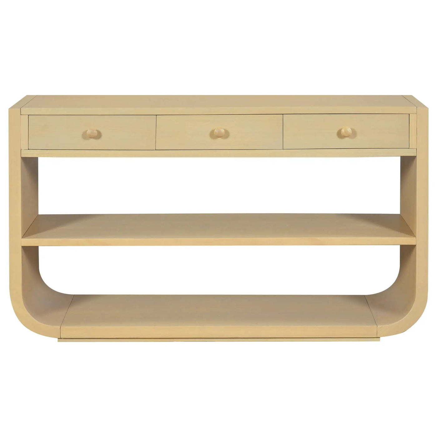 Console Table With 3 Soft Close Drawers & 2 Open Shelves by HouseOfZazla