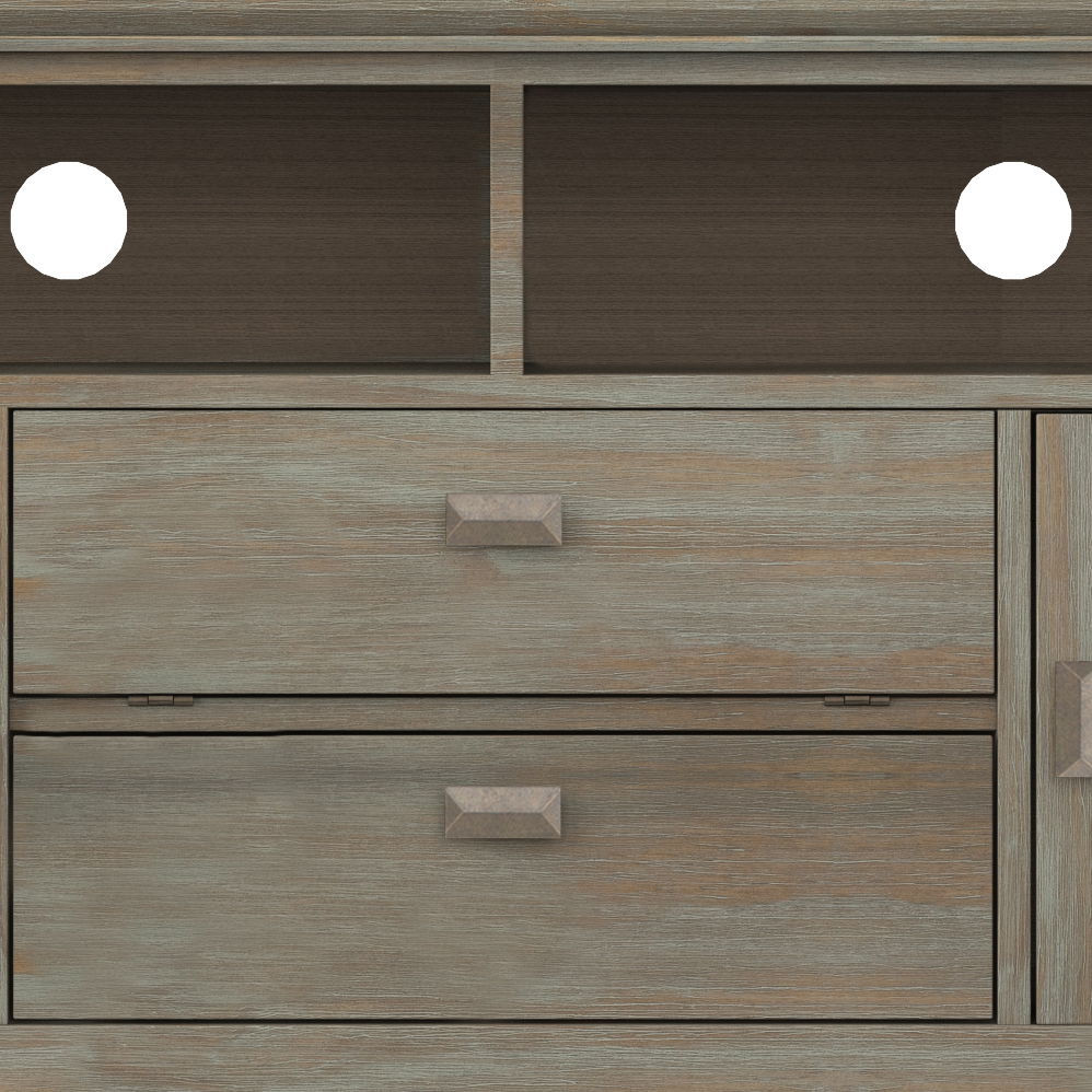 Artisan TV Media Stand with Flip-Down Drawer Storage - Multiple Colors, photo 38 of 40