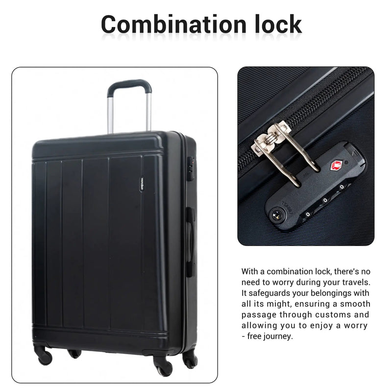 GigaTech 9-Piece Black Luggage Set With TSA Lock by HouseOfZazla