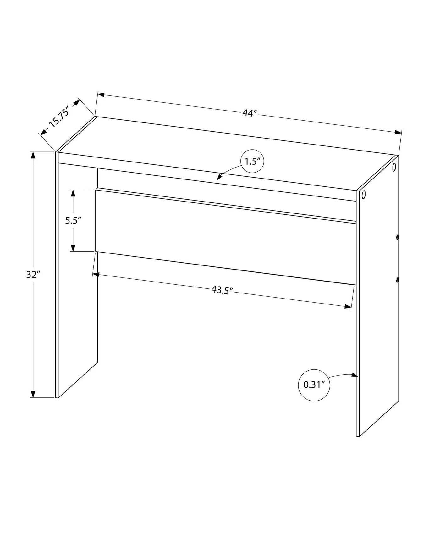 Accent Console Table For Entryway, Glossy Spacious Surface by HouseOfZazla