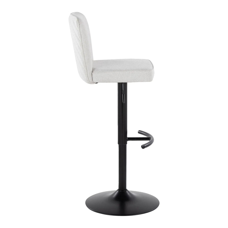 Henry - Contemporary Adjustable Barstool & Swivel With Rounded T Footrest (Set of 2) by Unique Piece Furniture