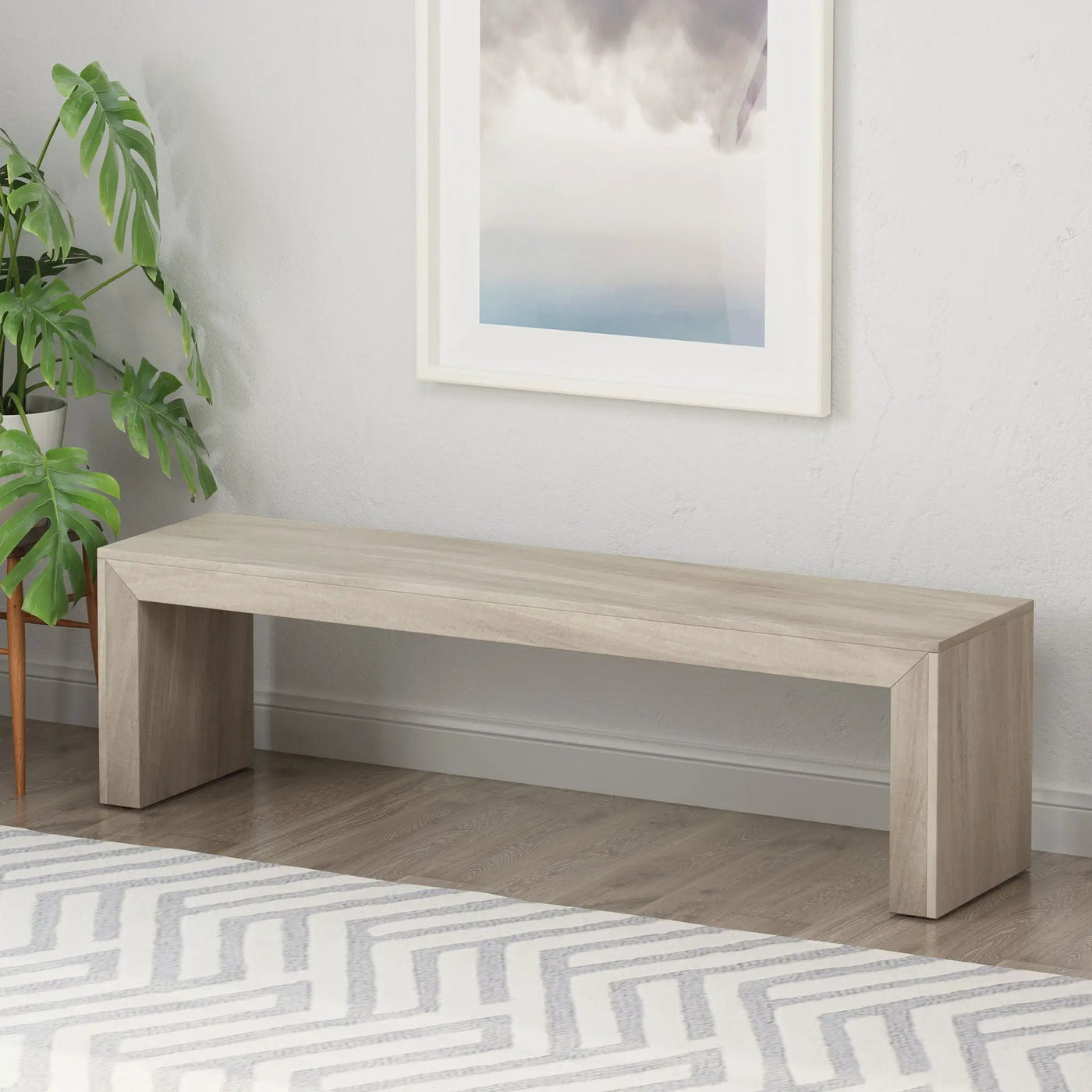 Acacia Wood Dining Bench, Farmhouse Style by HouseOfZazla