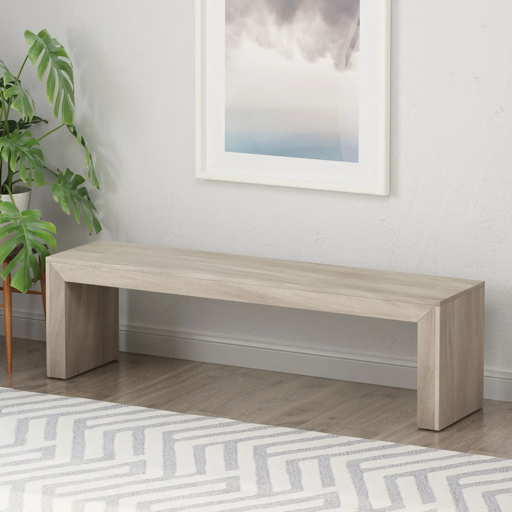 Acacia Wood Dining Bench, Farmhouse Style by HouseOfZazla