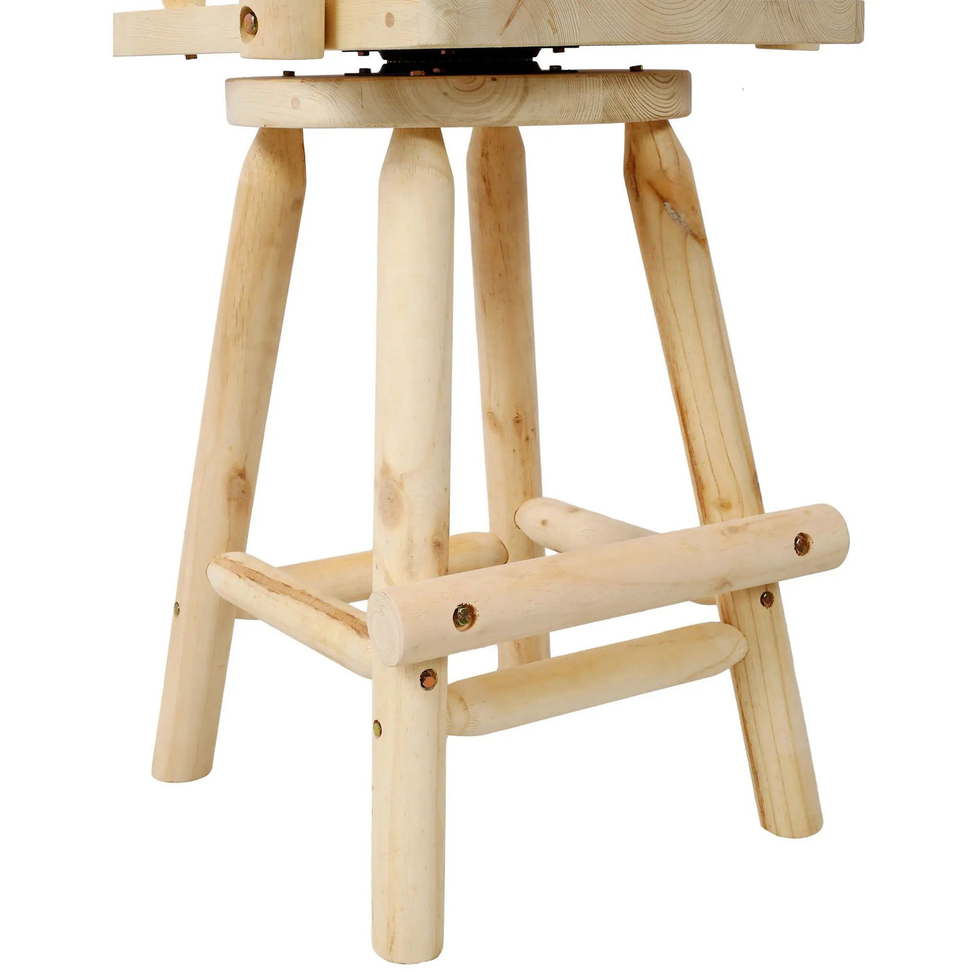 Rustic Bar Stool, Fir Wood Construction, Wide Armrest by HouseOfZazla