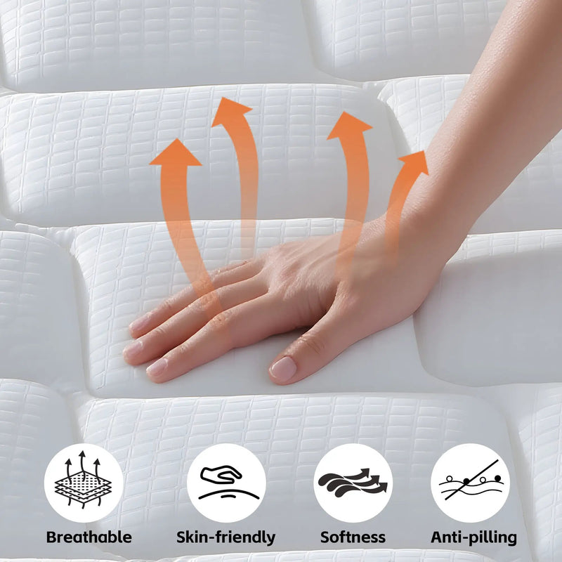 12 Inch Hybrid Mattress in a Box - Medium Firm by HouseOfZazla