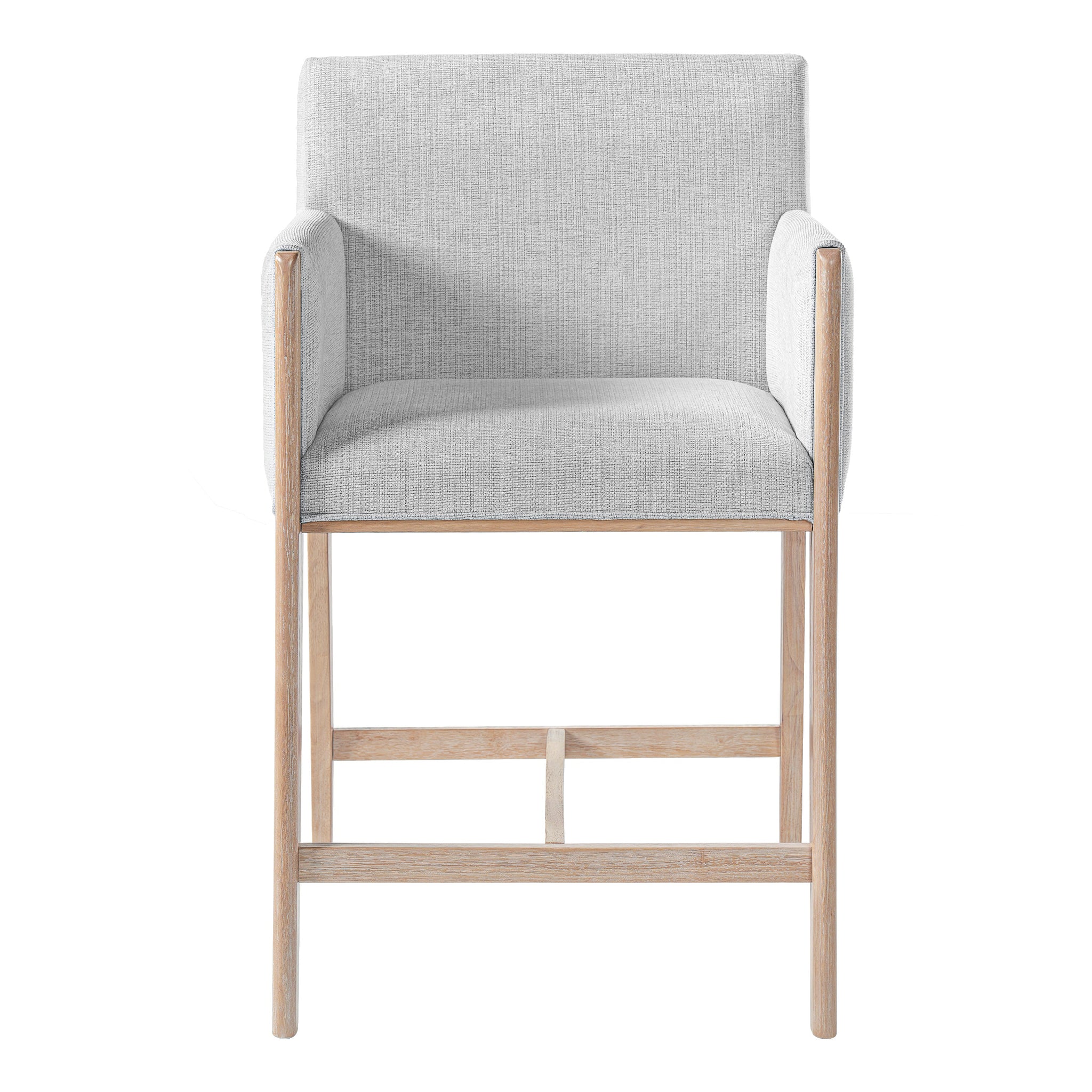 24'' Seat Height Upholstered Counter Stools with Arms - Set of 2 by HouseOfZazla