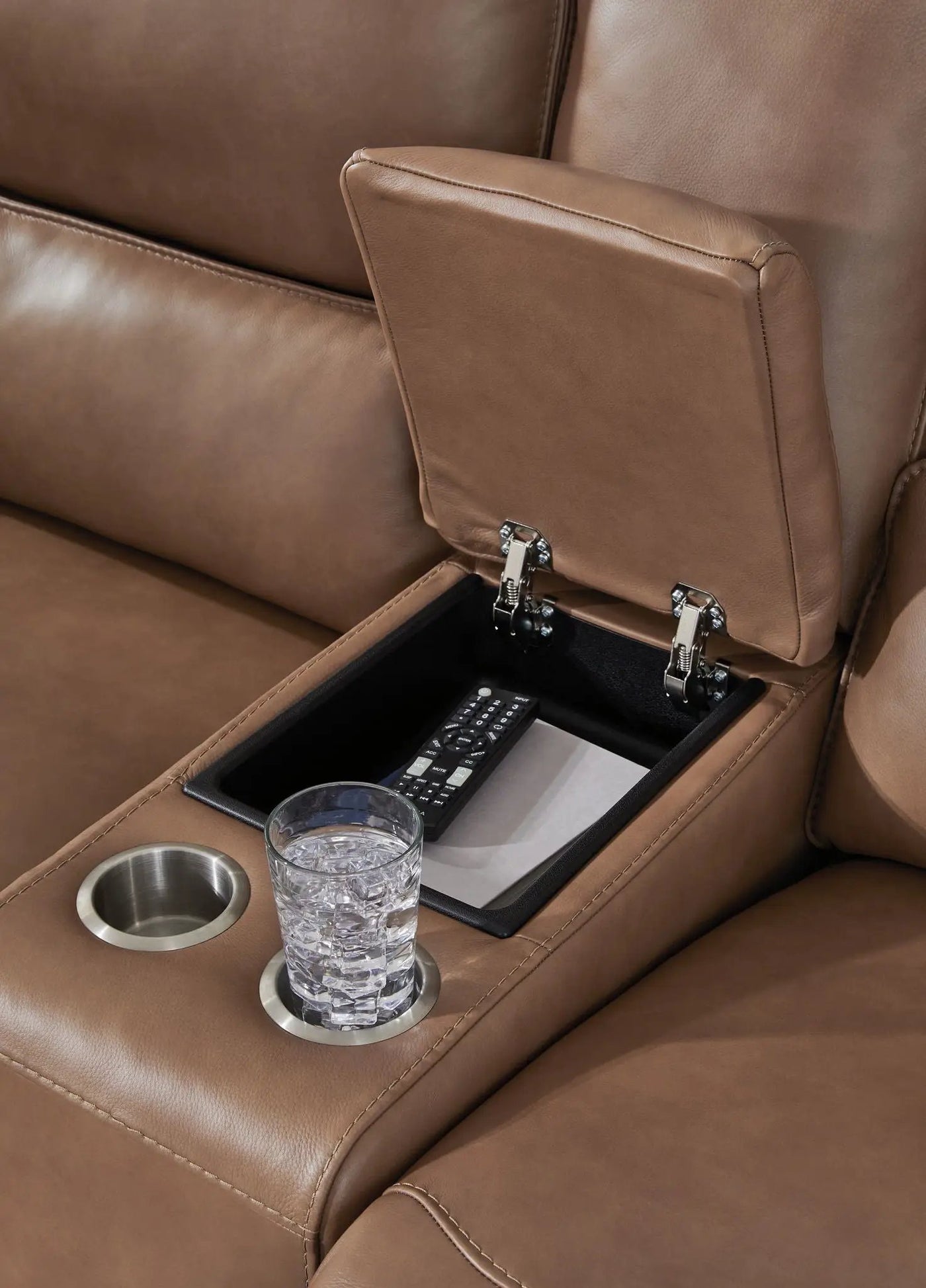 DeepWakes - Power Reclining Loveseat / Console / Adjustable Headrest by Unique Piece Furniture