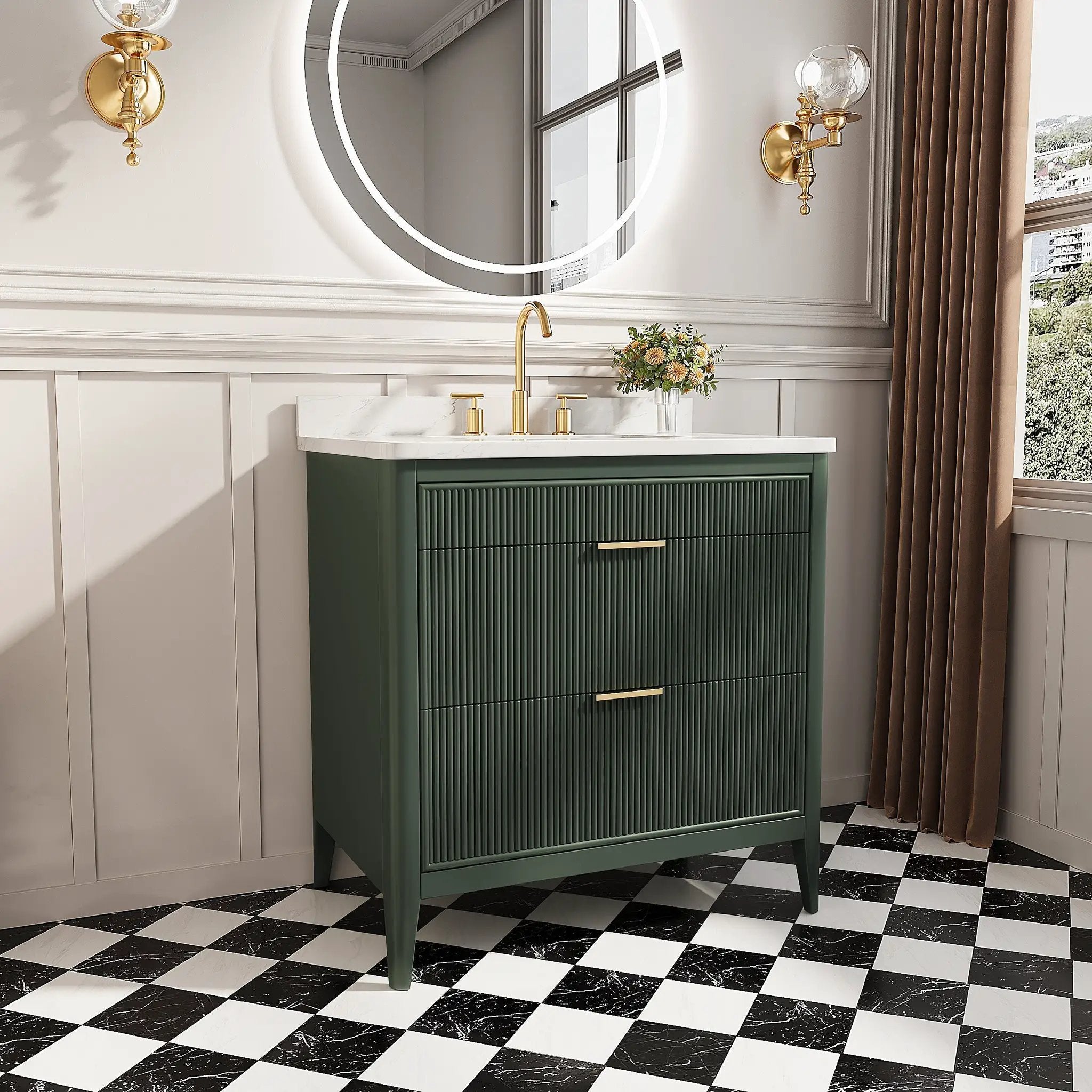 Fully Assembled 36'' Bathroom Vanity by HouseOfZazla