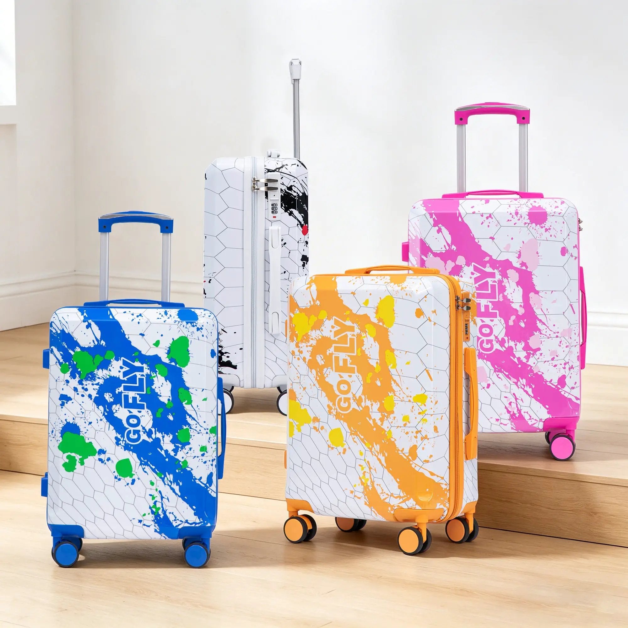 20 Inch PC Spinner Wheel Luggage - Blue by HouseOfZazla