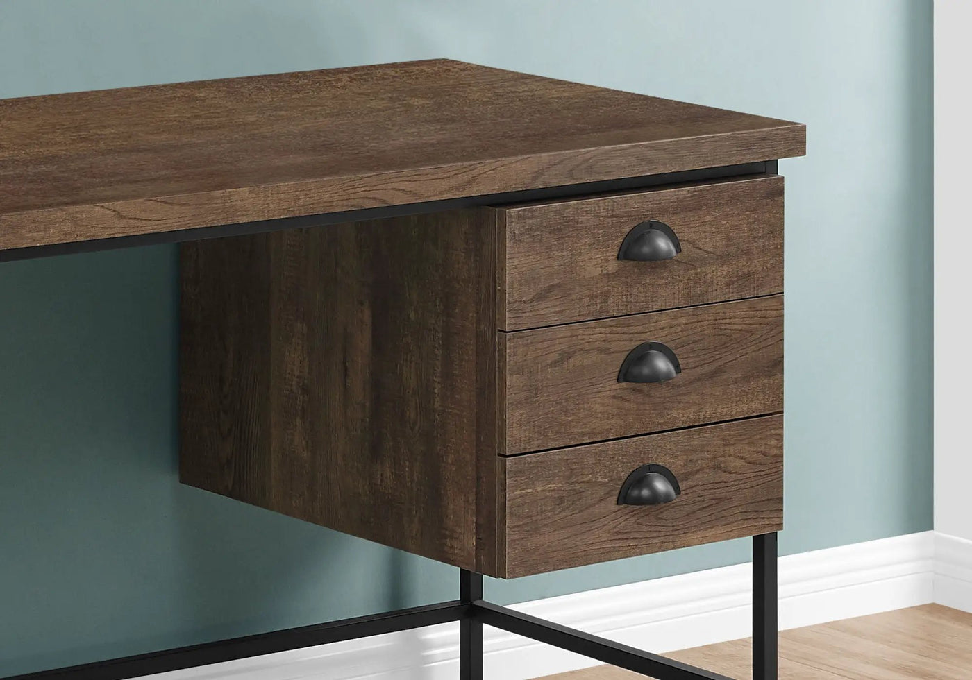 Computer Desk For Home Office, Laptop, 3 Storage Drawers, Contemporary & Modern by HouseOfZazla