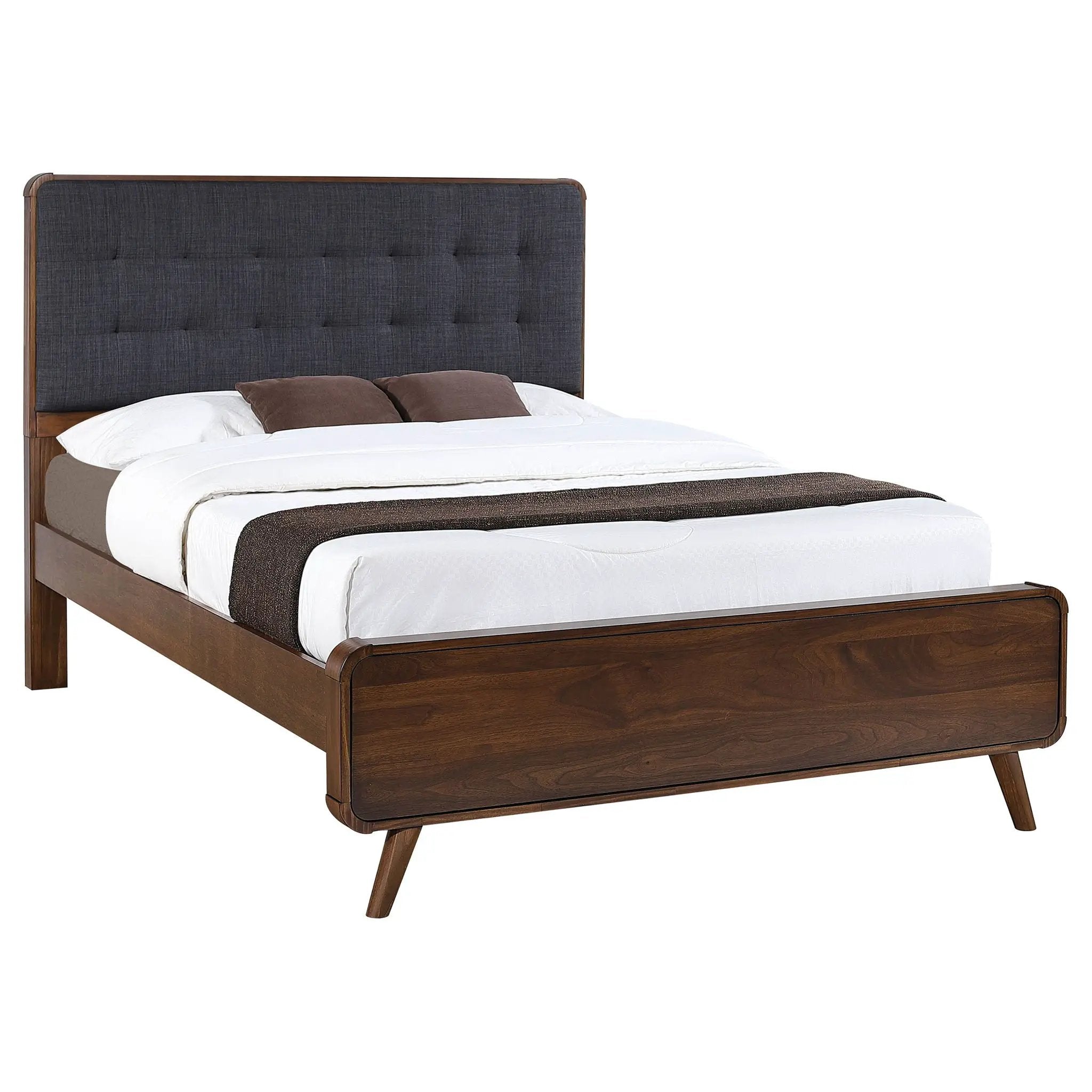 Robyn Wood Queen Platform Bed Dark Walnut by Unique Piece Furniture