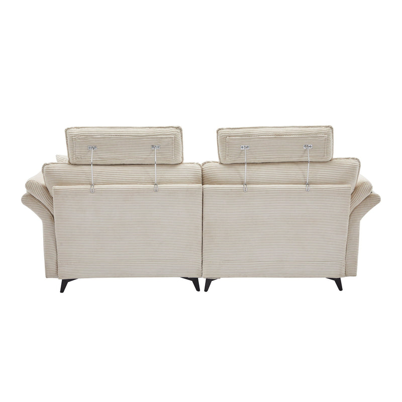 Modern Deep Seat Sectional Sofa With Ottoman by HouseOfZazla