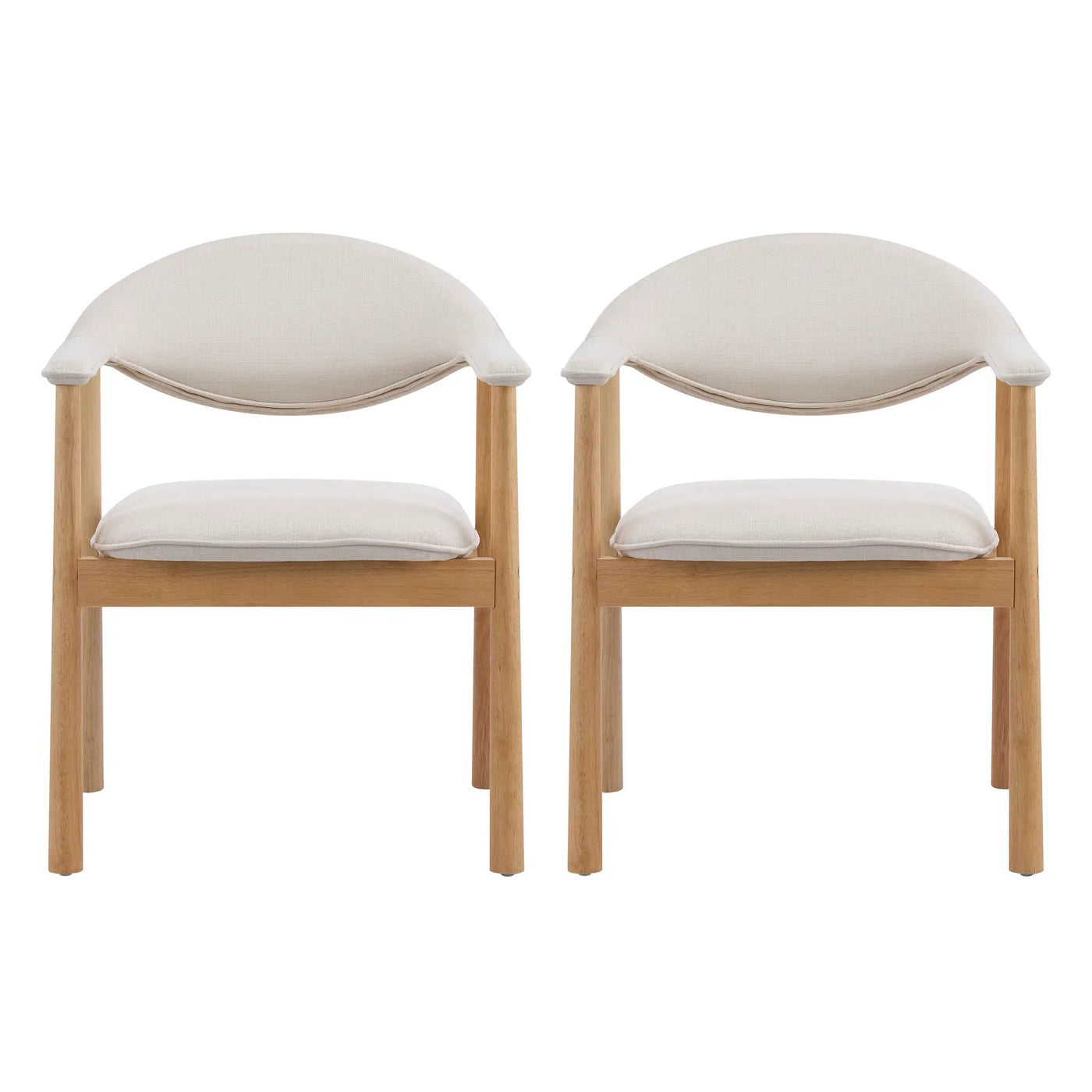 Upholstered Dining Chairs with Curved Back by HouseOfZazla