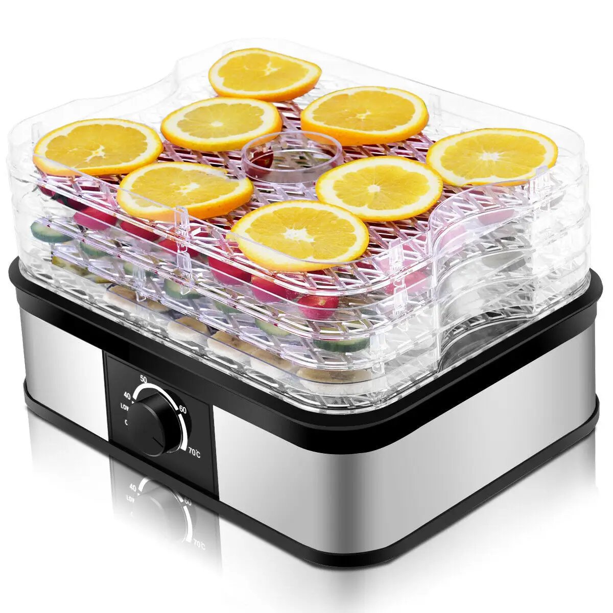 5 Tray Temperature Control Fruit Vegetable Dryer by DirectDeals