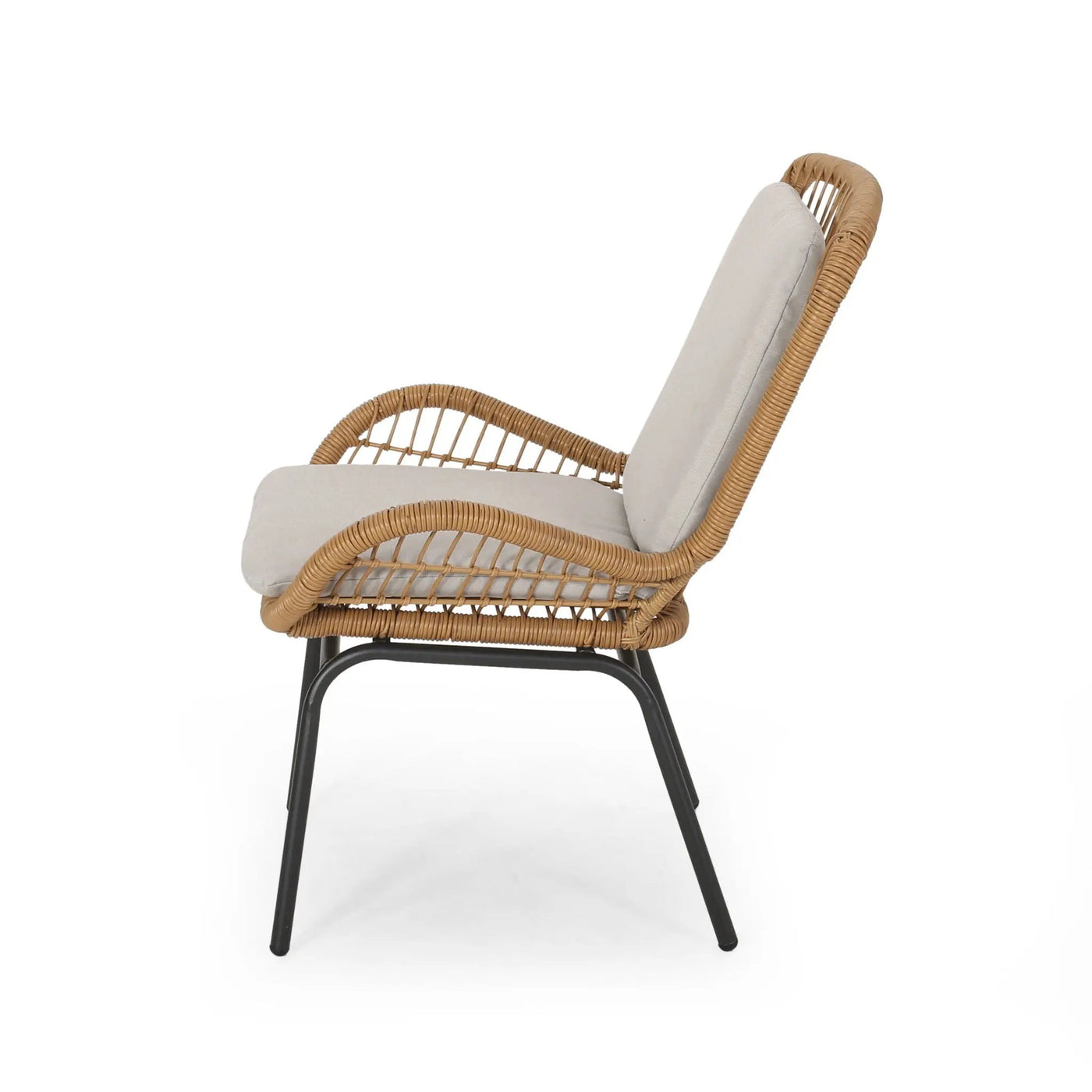Outdoor Wicker Club Chair With Cushions (Set of 2) by HouseOfZazla