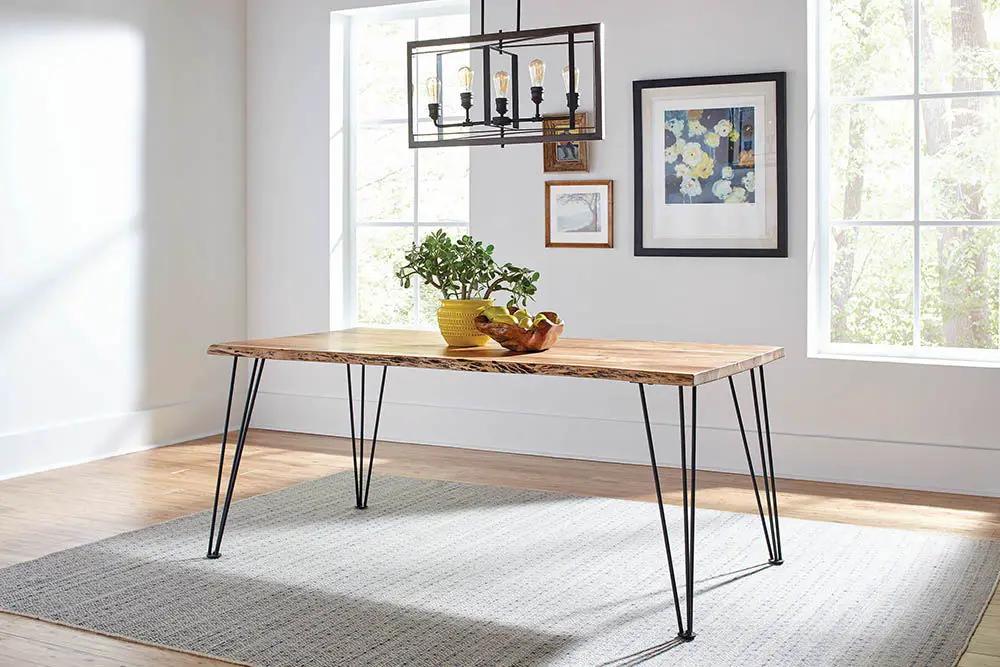 Sherman 71-inch Live Edge Dining Table Natural Acacia by Unique Piece Furniture