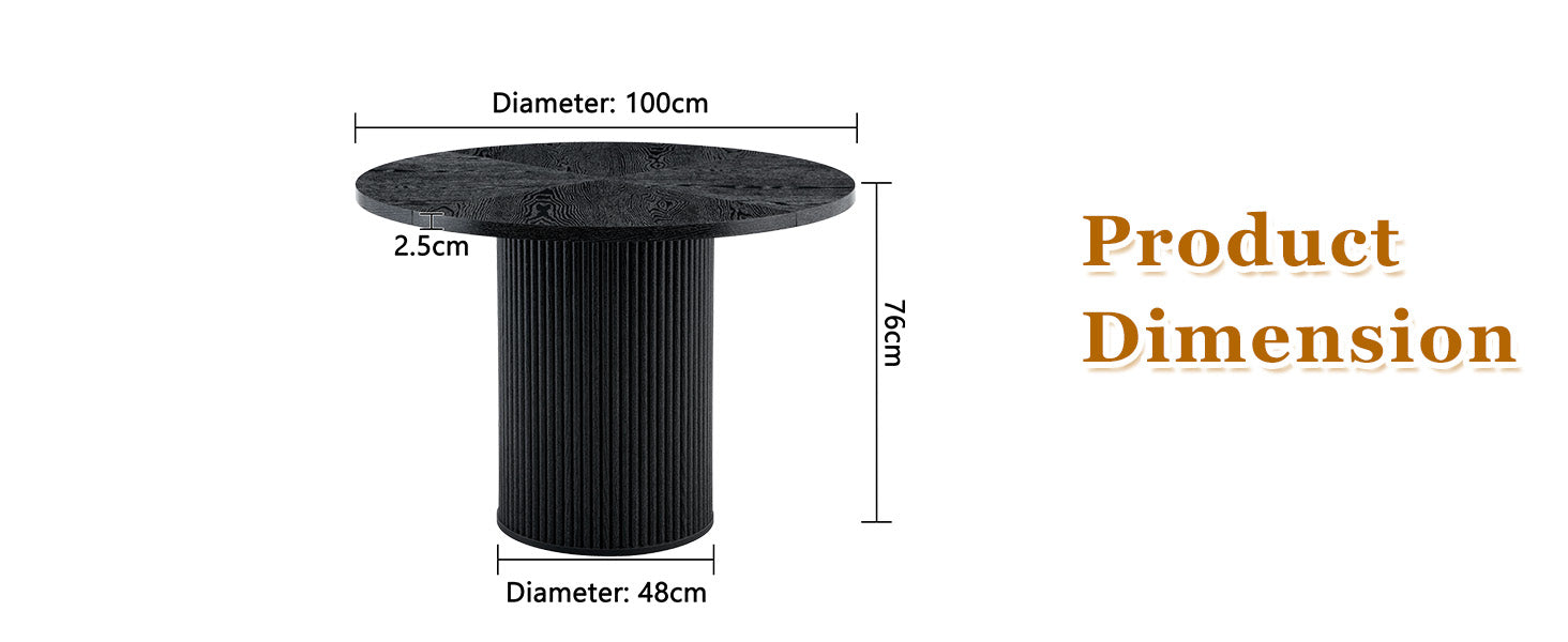 Modern Spliced Circular Dining Table with 42 Inch Diameter by HouseOfZazla
