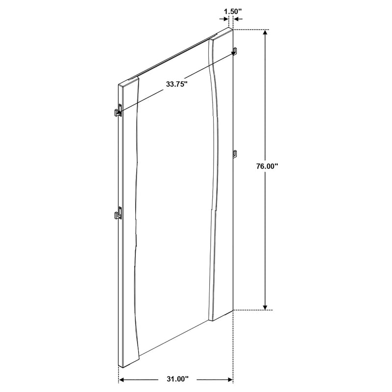 Winslow 31 x 76 Inch Standing Floor Mirror Smokey Walnut by Unique Piece Furniture