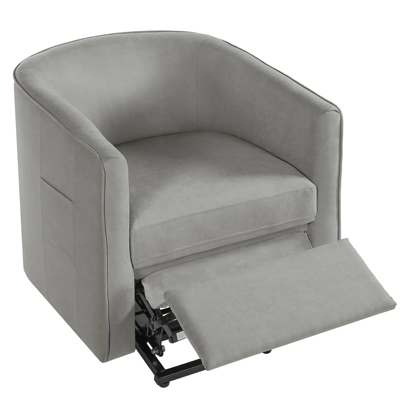 Power Lift Recliner Barrel Shape Reclining Chair With Footrest And Side Pocket by Unique Piece Furniture