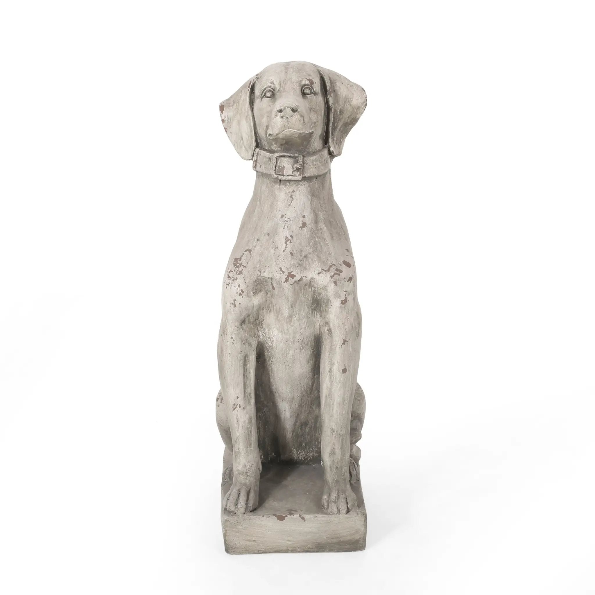 MGO Dog Decor Outdoor Dog Statue, Antique by HouseOfZazla