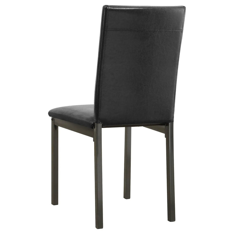Garza Upholstered Dining Side Chair Black (Set of 2) by Unique Piece Furniture