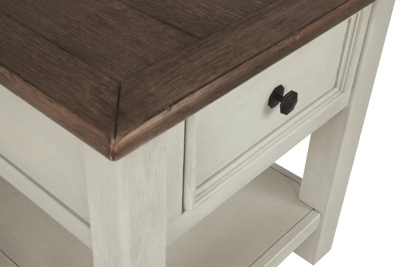 Bolanburg - Rectangular End Table - White / Brown / Beige by Unique Piece Furniture