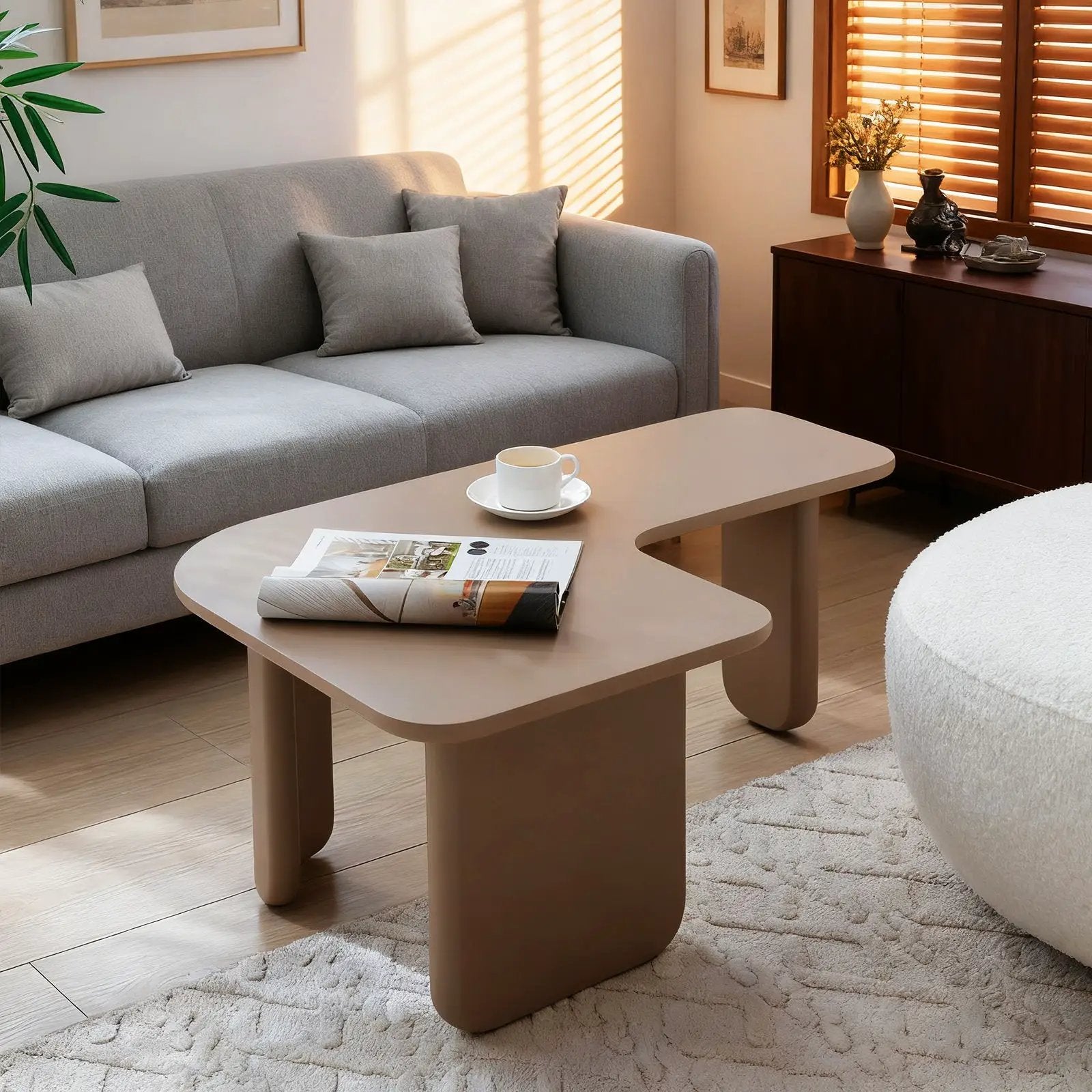 L-Shape Coffee Table For Living Room by Unique Piece Furniture