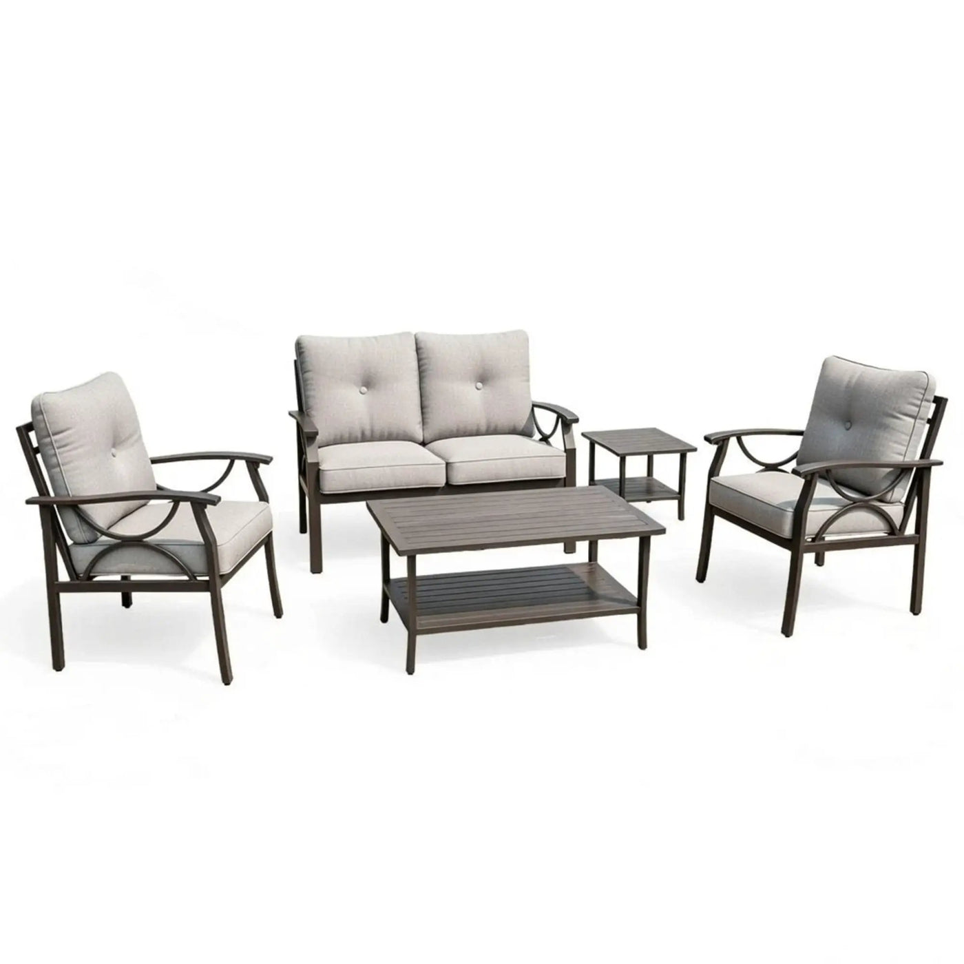 Patio Furniture Set with Coffee Table and Cushions for Backyard by HouseOfZazla