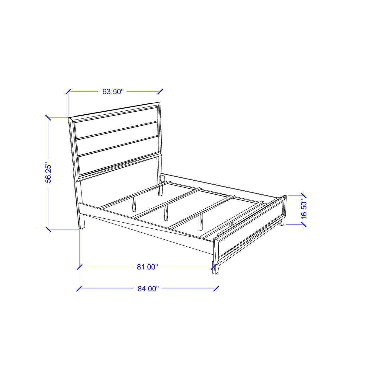 Mirage Panel Bed with Contemporary Headboard - Available in Dark Gray or White, photo 14 of 15