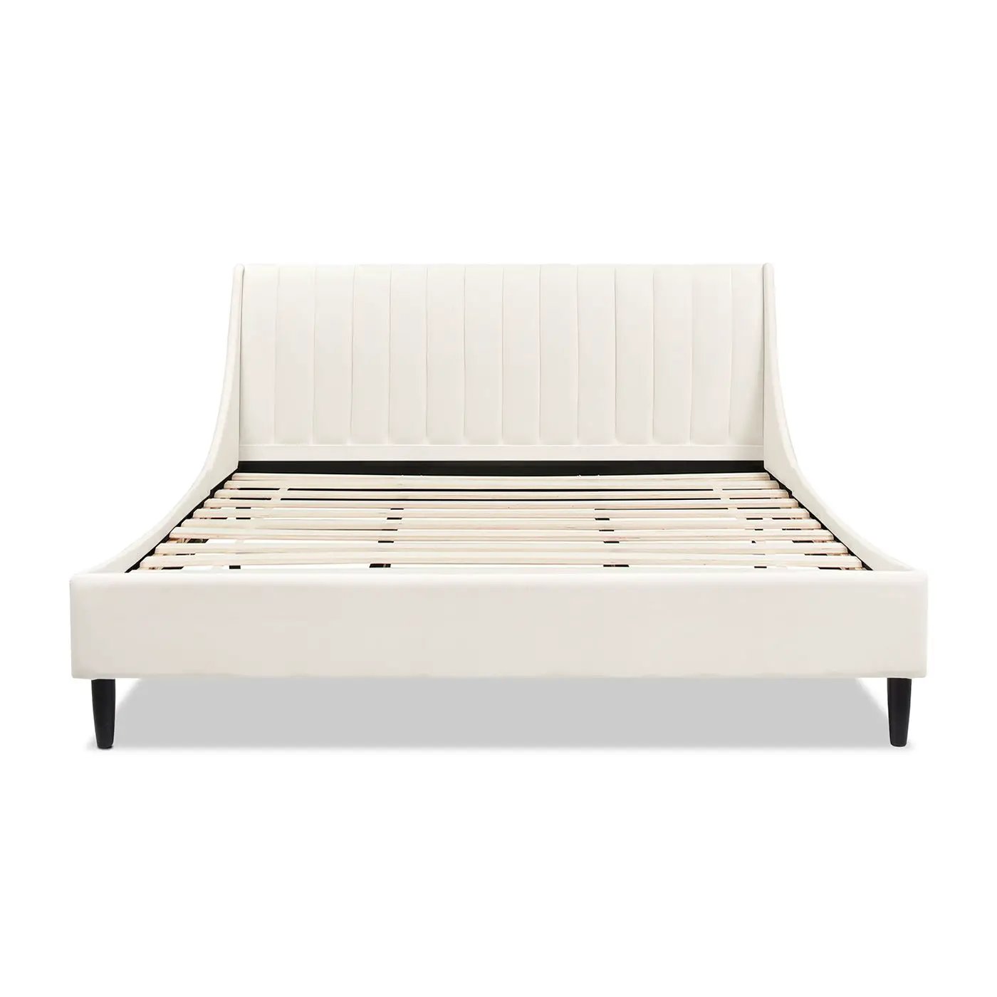 Aspen - Vertical Tufted Modern Headboard Platform Bed Set by HouseOfZazla