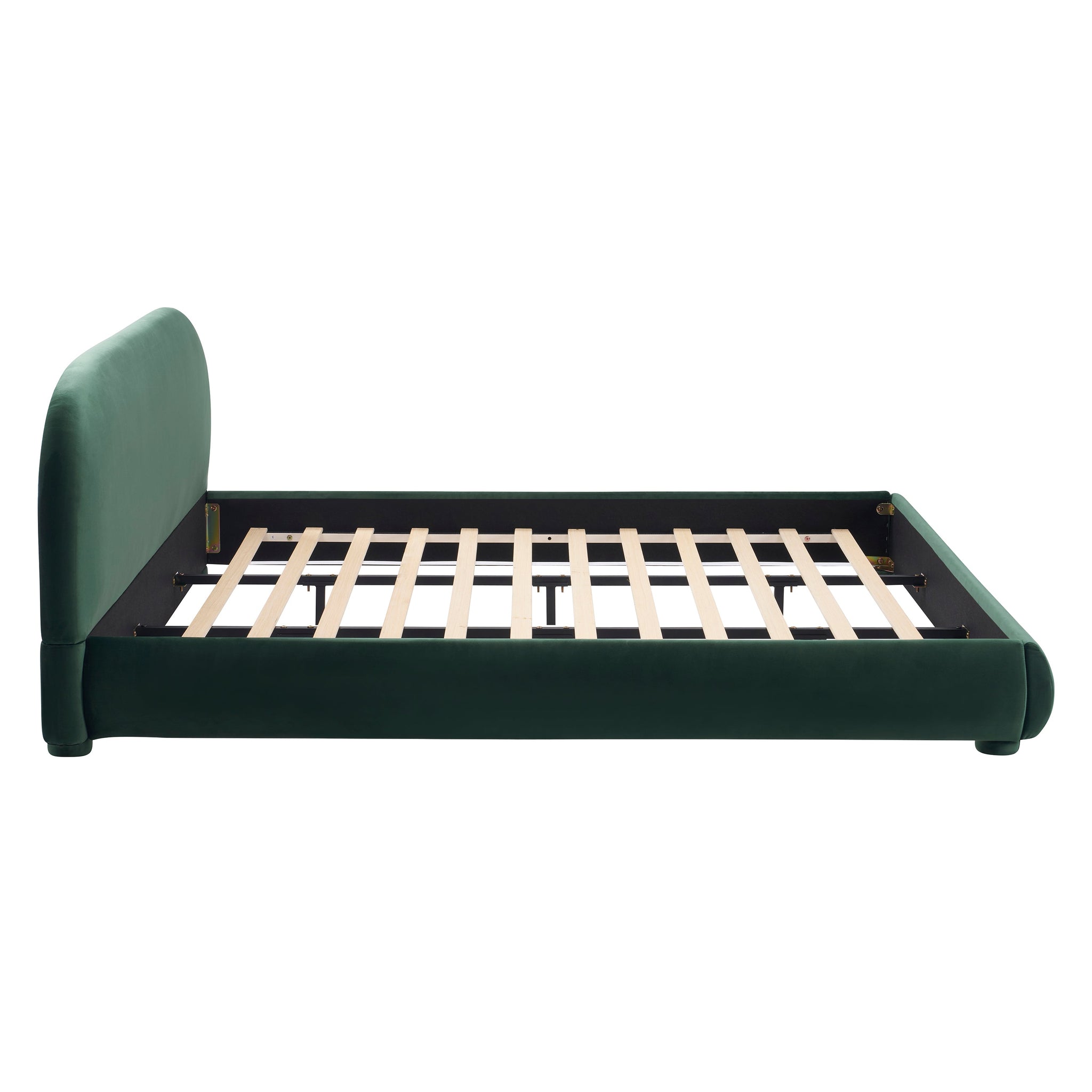 Dark Green Velvet Bed Frame by HouseOfZazla