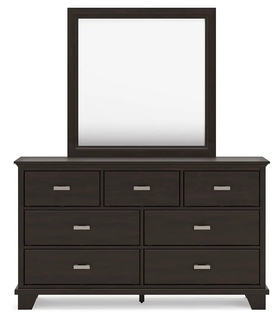 Covetown - Dresser And Mirror - Dark Brown by Unique Piece Furniture