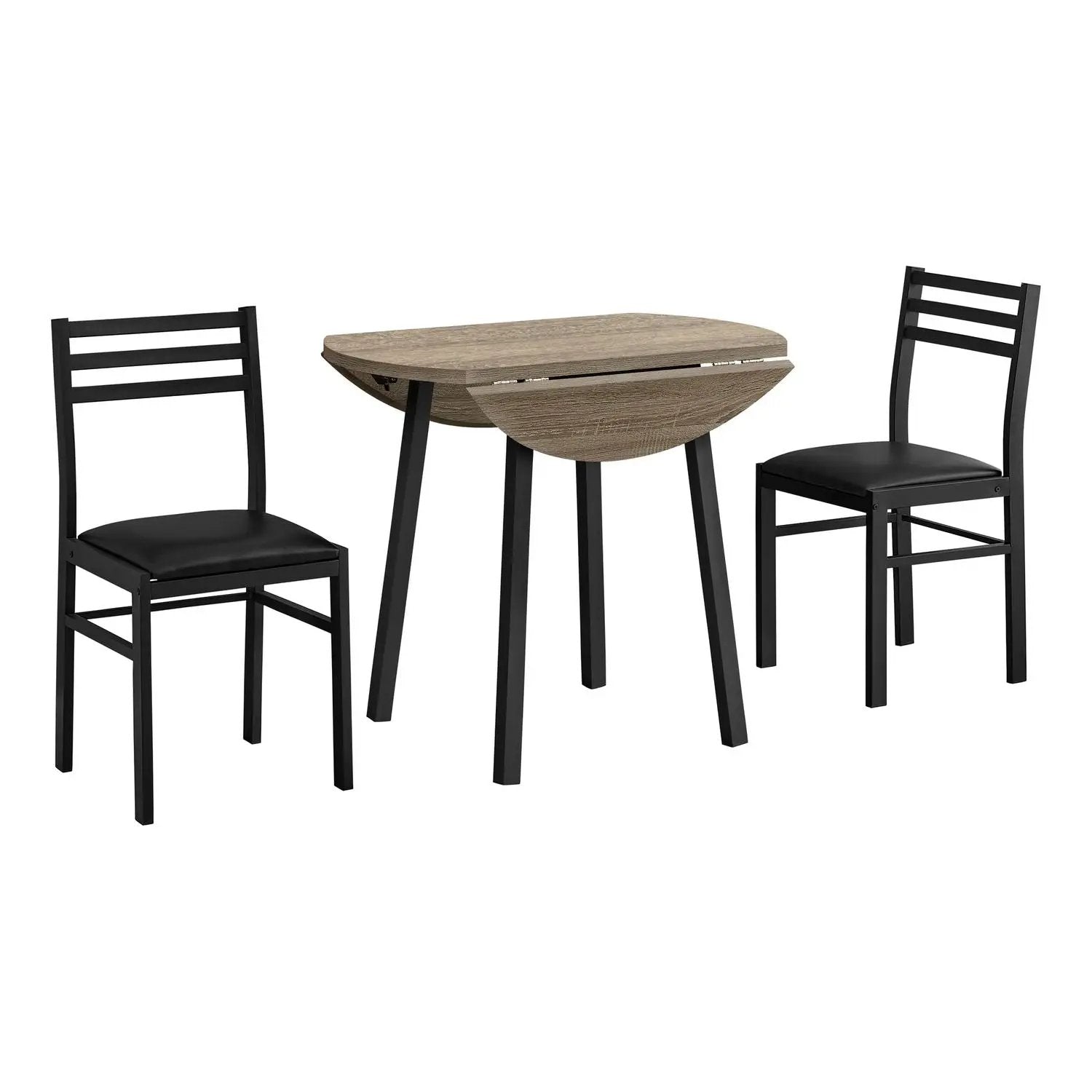 3 Pieces Dining Table Set, Small, Drop Leaf, Contemporary & Modern by Unique Piece Furniture