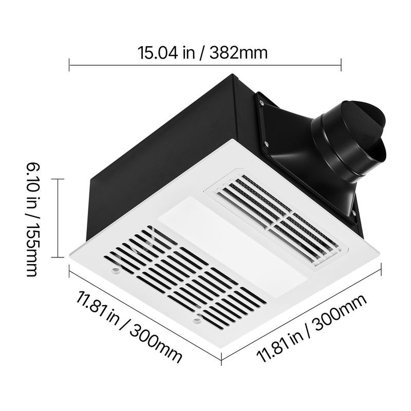 Bathroom Exhaust Fan with Light and Heater by HouseOfZazla
