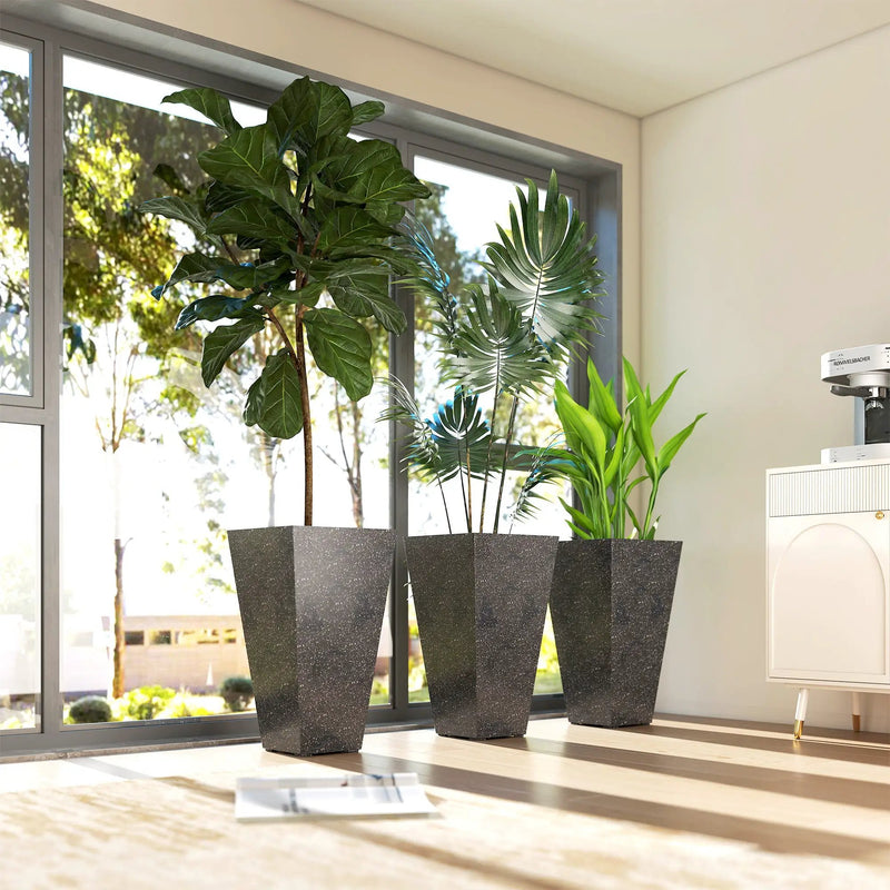 Outsunny 28" Tall Planters, Set of 3 by HouseOfZazla